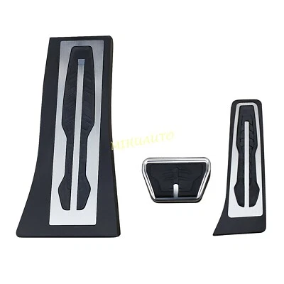 Steel Footrest Brake Gas Pedal Pad Cover Set For BMW X5 X6 F15 F16 F85 F86 - Image 1 of 4