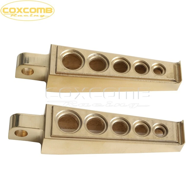 Reposapiés de latón para motocicleta estilo montaje masculino apto para cafetería corredor chopper Foto 1 de 4