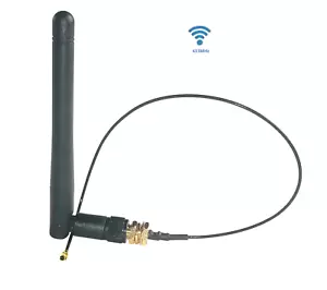 Antena UHF 433MHz 3dBi 11cm Ángulo Recto Plegable SMA con Coleta Azul U.FL - Imagen 1 de 6