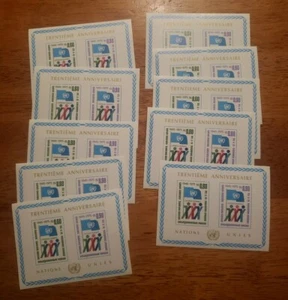 Lot of (10) 1975 United Nations Scott #NY 262 Souvenir Sheet FVF MNH - Bild 1 von 1