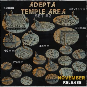 Warhammer 40K/AOS Resina Base Toppers Wargaming Adepta Temple Área - Imagen 1 de 1