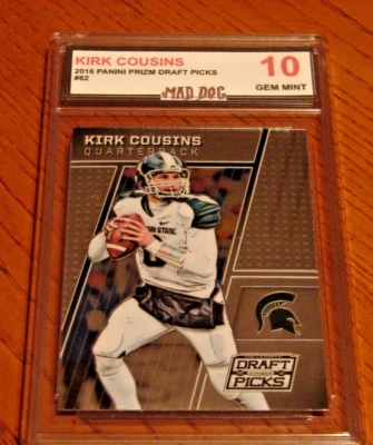 KIRK COUSINS---2016 Panini PRIZM DRAFT--Gem MINT 10***VIKINGS-REDSKINS***Mad DOG - Image 1 of 2
