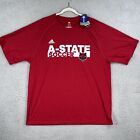 New! Arkansas State Red Wolves Soccer Shirt Mens Xl Adidas Climalite Polyester