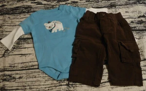 Gymboree Snow Bear Baby Boys 3-6 Month Pants 0-3 Bodysuit Outfit NWT - Picture 1 of 2