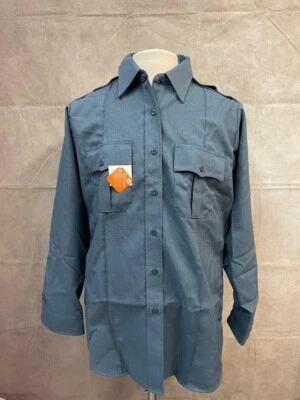 Camisa azul manga larga nano seca Elbeco TexTrop talla 44 Foto 1 de 4