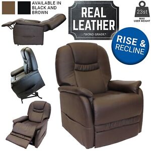 Dream Comfort Electric Rise and Recline Chair Leather Riser Recliner Armchair