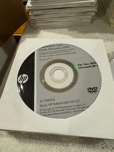 HP Driver Recovery DVD Windows 10 - HP Probook 640/650 G3 - OTTIME CONDIZIONI - Foto 1 di 1