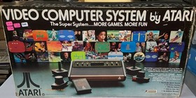 Atari CX-2600 Video Game System Console 2 Paddles Joysticks 12 Games w/ Box