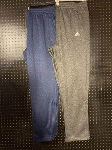 Adidas 2XL ClimaWarm Hose Herren grau blau Fleece gefüttert Sport Track Zipper Lot 2 - Bild 1 von 11