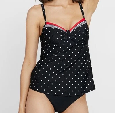 Lascana TANKINI Bikini Top Gr. 40 C schwarz Pünktchen - Bild 1 von 4