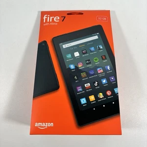 Amazon Fire 7 Tablet - 32GB - 9th Generation - Black - BRAND NEW - Never Opened - Picture 1 of 6