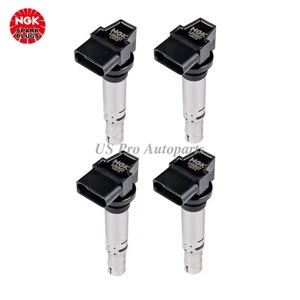 For VW Beetle Tiguan Golf Jetta Passat 036905715F 4 pcs OEM NGK Ignition Coil - Picture 1 of 7