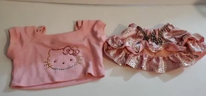 Build A Bear Workshop seltenes Outfit Shirt & Rock rosa Hello Kitty Vintage  - Bild 1 von 9