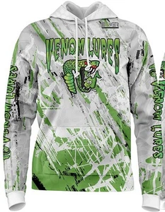 Full Dye Fleece Hoodie Venom Lures ~XXL - Picture 1 of 10