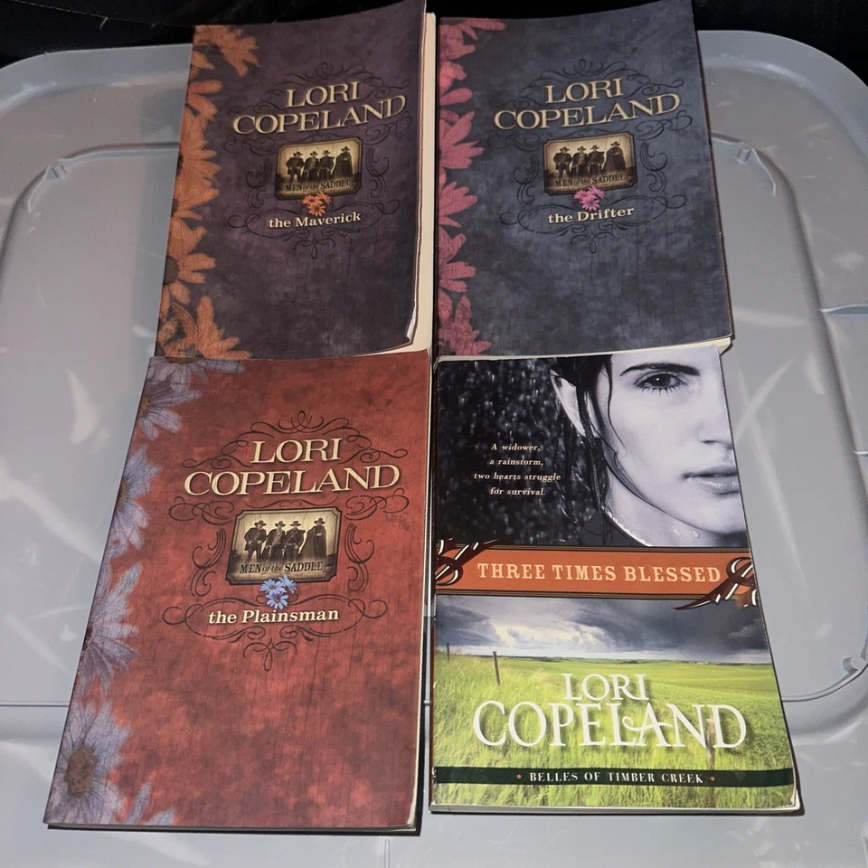 Lori Copeland Men of the Saddle & Three Times Blessed Lot of 4 2004 Western Foto 1 de 1