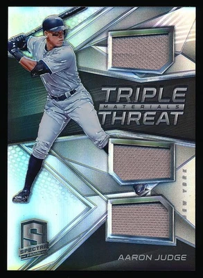 2017 Panini Chronicles Aaron Judge Spectra Triple Threat Rookie Jersey Card /149 - Image 1 of 2
