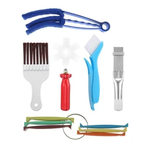 Air Conditioner Condenser Cleaning Brush Cleaner Fin Comb Kit Clean Tool 6Pcs ] - Foto 1 di 10