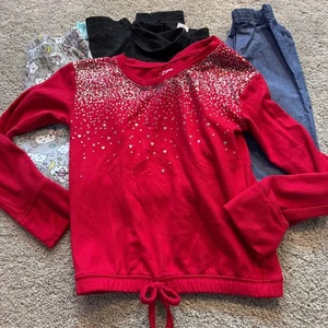 4 Piece LOT of Girls Size 8 Bottoms & Long Sleeve Pullover Top SO Wonder Nation - Picture 1 of 8