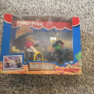 Vintage 1996 Fisher Price Great Adventures Rustlers Roundup New In Box - Picture 1 of 3