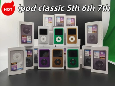 Nuovo Apple iPod Classic 5a 6a 7a Generazione 30GB 60GB 80GB 120GB 160GB 256GB Sigillato - Immagine 1 di 4