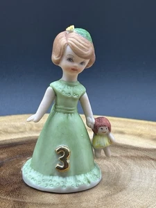 Figura Crecimiento Cumpleaños Niñas Edad 3 Años-Porcelana Bisca-Enesco Morena - Imagen 1 de 6