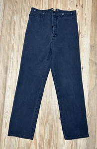 Vintage Wah Maker Frontier Old Western Button Fly Black Denim Pants Made IN USA - Picture 1 of 10