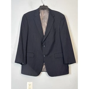 Hart Schaffner Marx Blazer Coat Jacket Size 44R Men Imported Fabric Pinstripe - Picture 1 of 6
