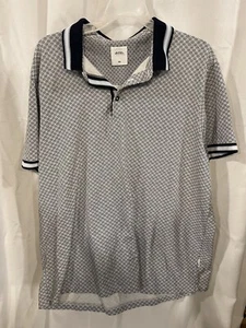 BURTON MENSWEAR MENS POLO White Blue SHORT SLEEVE COTTON SHIRT XXL - Picture 1 of 5
