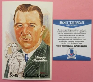 Happy Chandler Signed Perez Steele - Beckett BAS - Picture 1 of 1