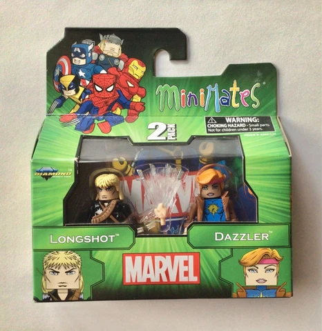 DAZZLER & LONGSHOT Minimates 2-Pack Marvel X-Men Action Figure Cover