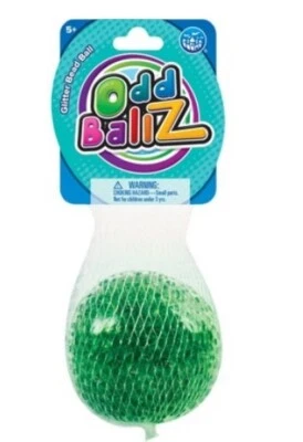 GLITTER BEAD BALL GREEN SPECIAL NEEDS TACTILE FIDGET ASD SENSORY Stress 2109 NEW - Image 1 of 4