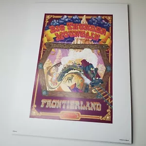 Big Thunder Mountain Poster Authentic Disney Disneyland Paris Frontierland Print - Picture 1 of 2