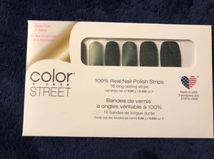 Color Street Nail Polish Strips Scot Topic Green Long Lasting Sparkle New! - Picture 1 of 2