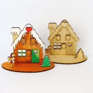 Set creativo casa de pan de jengibre regalo Navidad manualidades casa de pastel de pimienta - Imagen 1 de 5