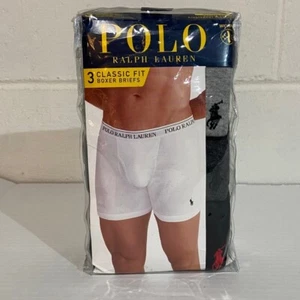 POLO Ralph Lauren Men's 3 PACK Classic Fit Cotton Boxer Briefs LARGE Multicolor - Picture 1 of 5