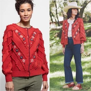 The Great XS Meadow Bobble Cardigan Redwood Embroidered - Picture 1 of 11