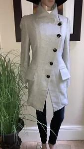 Vivienne Westwood ~ Anglomania Grey Oatmeal Military Wool Coat IT40 UK8-10 - Picture 1 of 12