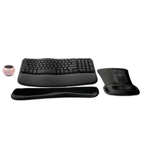 Nuevo conjunto de teclado/ratón Logitech MK670 Comfort + mini altavoz, almohadillas para muñeca/ratón - Imagen 1 de 13
