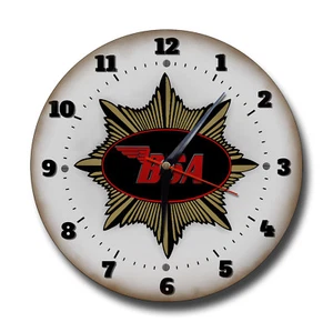 RELOJ DE METAL BSA STAR MARQUE 250 MM / 10 PULGADAS DE DIÁMETRO, GARAJE, RELOJ TALLER - Imagen 1 de 1
