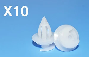 10 PEZZI CITROEN C1/C2 PLASTICA BIANCO PANNELLO PORTIERA FINITURA PANNELLO CLIP - Picture 1 of 6