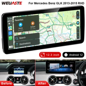 12.3'' Android Car GPS Radio Video Nav 2+32G For Mercedes Benz GLK 2013-2015 RHD - Foto 1 di 12