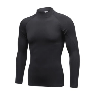 Fitness Sport Slim Shirts Men's Long Sleeve Undershirts Quick Dry Training Tops - Image 1 of 4
