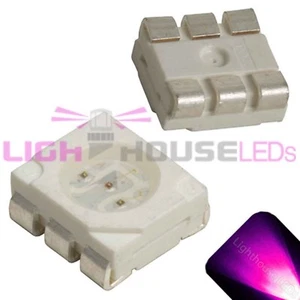 20 x LED PLCC6 5050 Pink SMD LEDs SMT Light Super Ultra Bright Light Car PLCC-6 - Picture 1 of 2