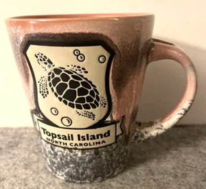 Topsail Island Turtle Mug, Pink and Grayish Color  # 2464 - Picture 1 of 4