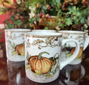 Williams Sonoma Botanical Pumpkin Tassen 4er Set - Bild 1 von 3