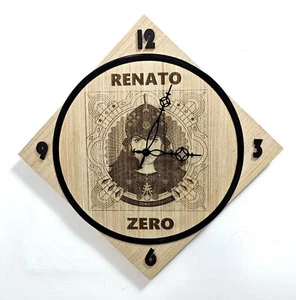 WANDUHR - RENATO ZERO - Holz und Vinyl mit verzierter Lasergravur - Bild 1 von 4