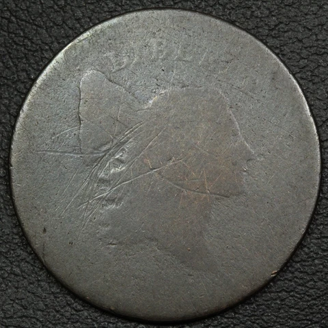 No Date Liberty Cap Copper Half Cent - Scratches Cover