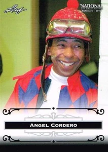 ANGEL CORDERO Horse Racing Jockey 2012 Foglia Tessera PROMOZIONALE Nazionale - Foto 1 di 1