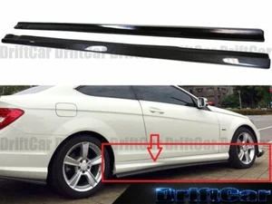 FITS 08-14 BENZ W204 C204 C-CLASS AMG BUMPER CARBON FIBER K TYPE SIDE SKIRT LIP - Picture 1 of 4