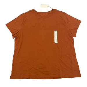 A New Day Womens Size XXL Short Sleeve Casual Fit T-Shirt Orange - Picture 1 of 7